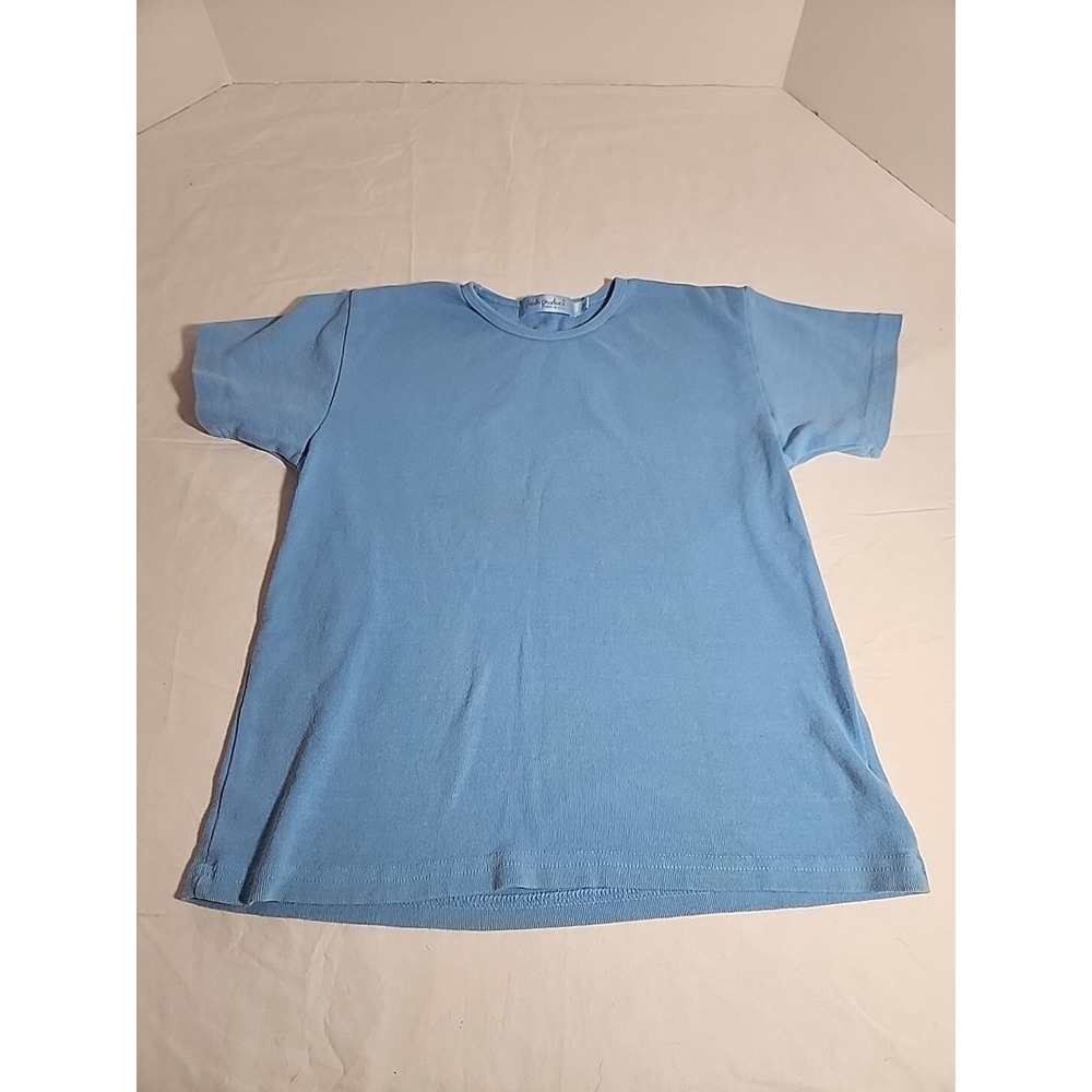 Fresh Produce Blue Scoop Neck Cotton Knit Tee Size S
